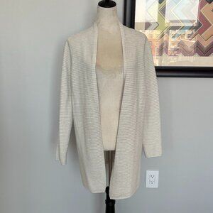 Cyrus Cream Shawl Collar Long Cardigan L